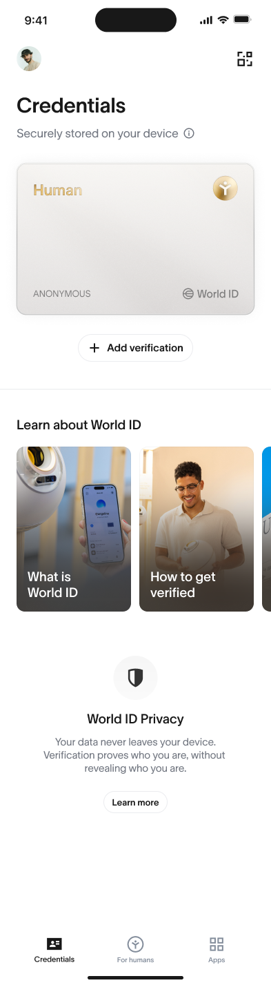 World ID App - Credentials - Credentials Tab.png