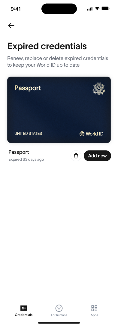 World ID App - Credentials - Expired Credential.png