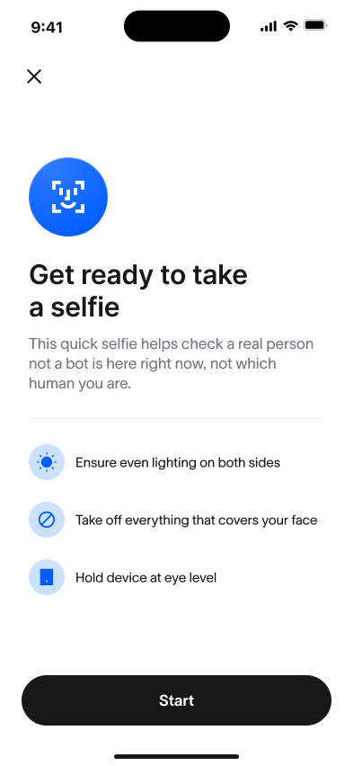 World ID App - Face Auth - Get ready to take selfie screen.png